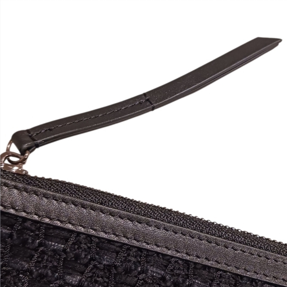 St. John Knits Wool Blend Leather Trim Clutch Flat Bag - Picture 5 of 8